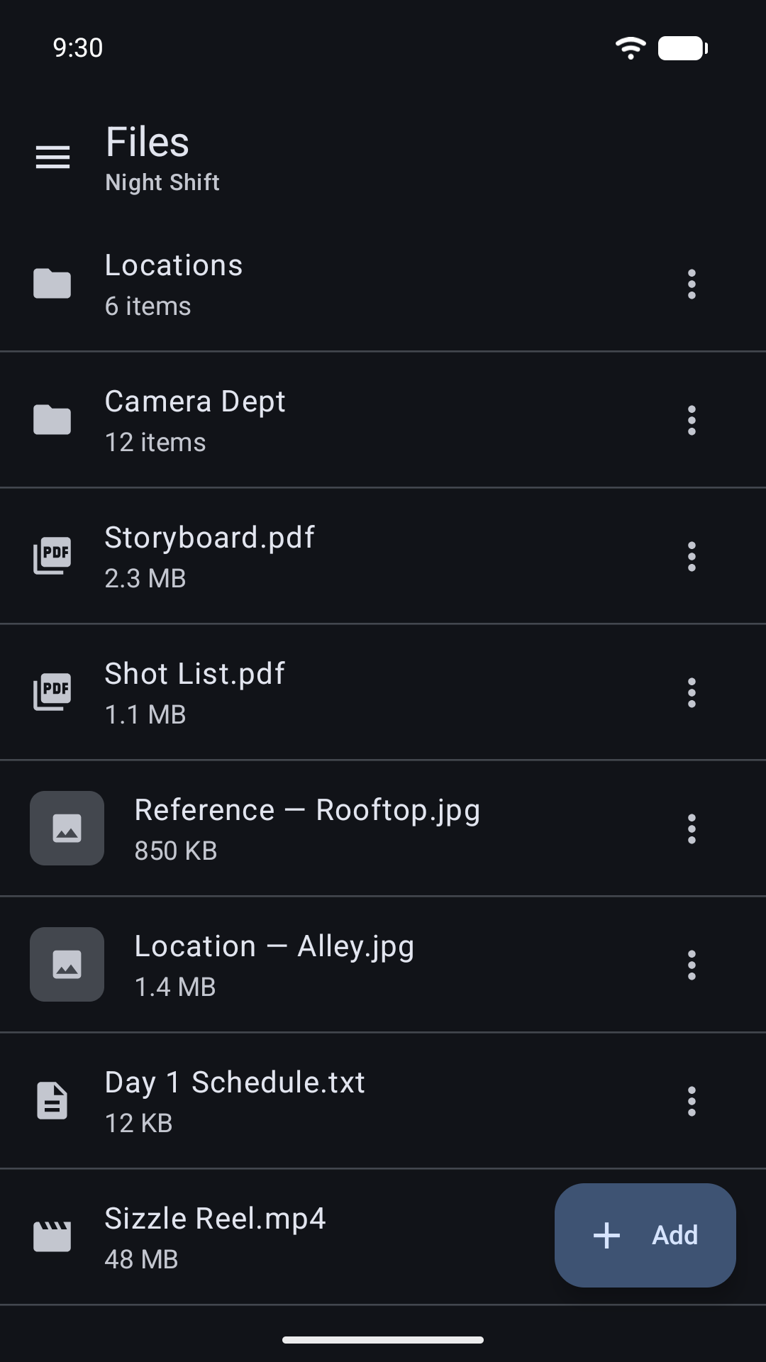 Masterbook production files on Android