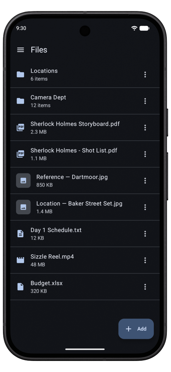 Masterbook project files on Google Pixel 10